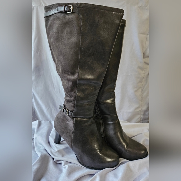 Ashley Stewart High Calf Heeled Boots - Picture 1 of 10